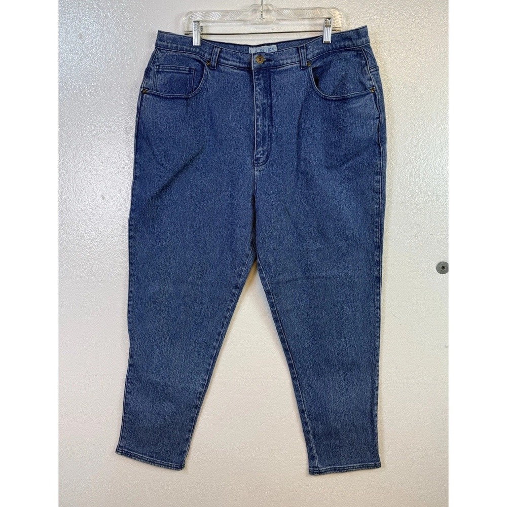 LA Blues Jeans Womens Sz 24 Blue Classic High‎ Rise Tapered Leg Denim Stretch